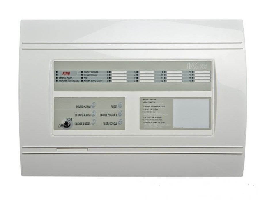 MAG 8plus 16  Zone Konvansiyonel Yangın Alarm Kontrol Paneli
