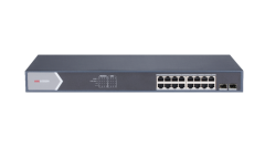 16 Ports 10/100/1000 Poe + 2 Port Gigabit SFB Switch         DS-3E0518P-E/M