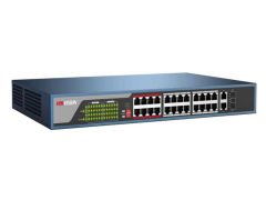 24 Port 10/100 PoE + 2 Port Gigabit Uplink + 2 SFP Switch               DS-3E0326P-E(B)